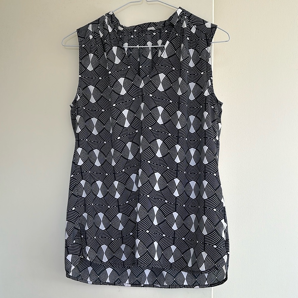 Sleeveless lightweight summer blouse.